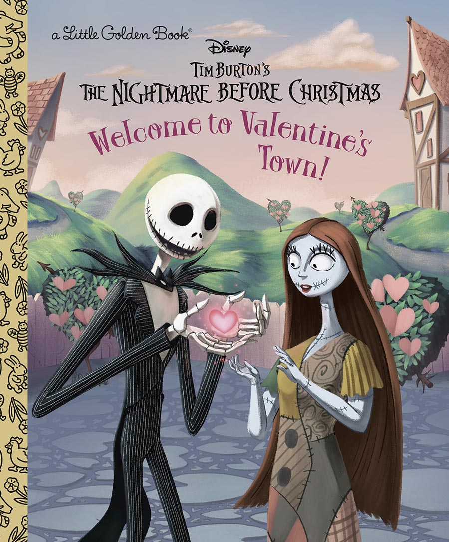 Disney Tim Burtons Nightmare Before Christmas Welcome To Valentines Town Little Golden Book HC