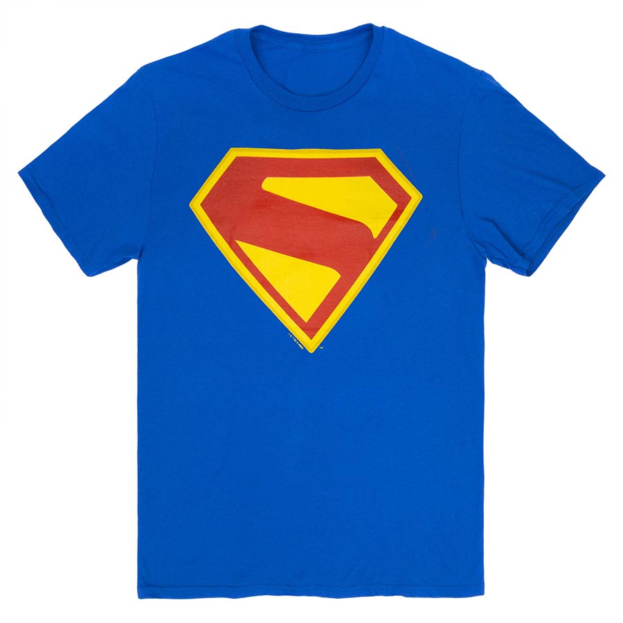 Superman 2025 Superman Logo Mens Blue T-Shirt Large