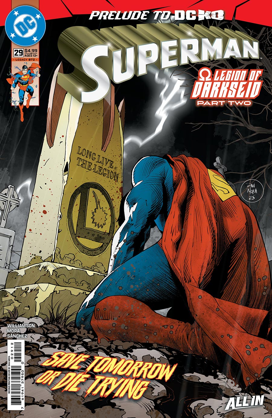 Superman Vol 7 #29 Cover H 2nd Ptg Dan Mora Cover Dress Variant Cover (DC All In)(DC K.O. Prelude)