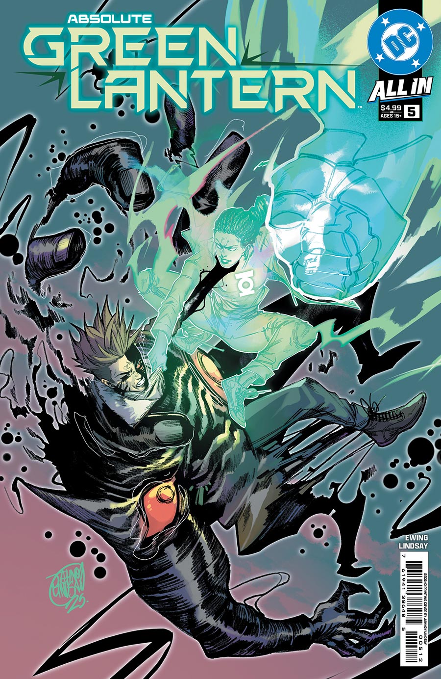 Absolute Green Lantern #5 Cover F 2nd Ptg Jahnoy Lindsay Logo Color Variant Cover (DC All In)