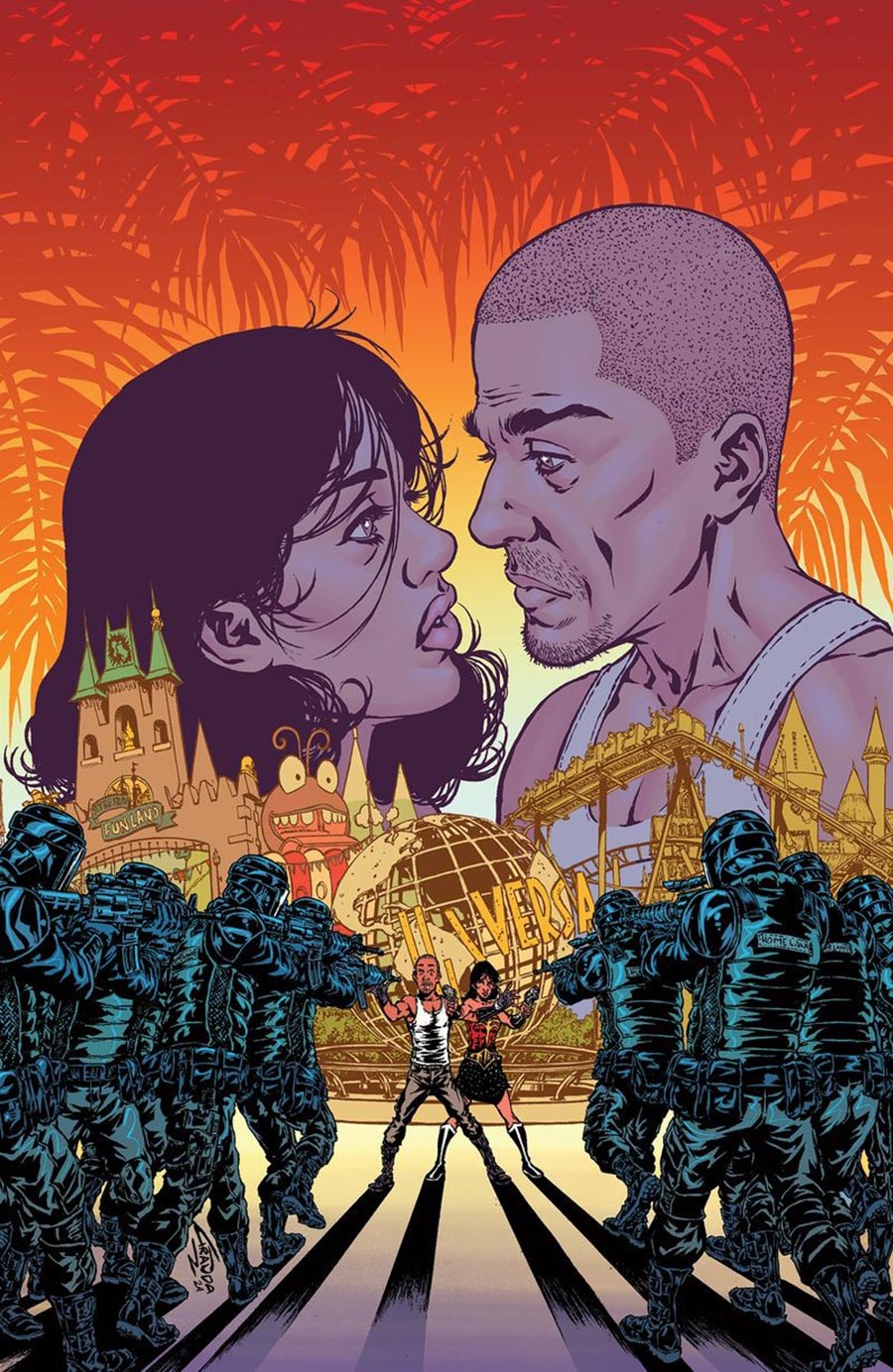 Calexit The Battle Of Universal City #3 Cover C Incentive C Granda Gallery Edition Cover