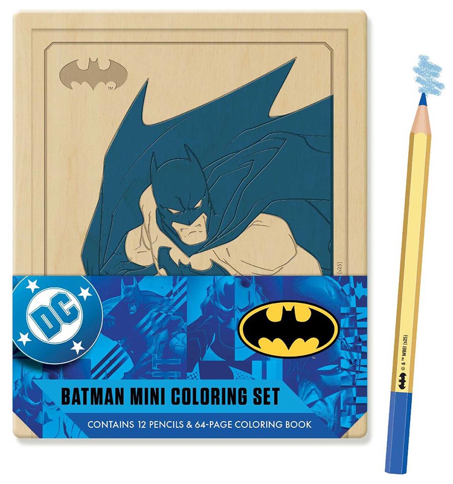 Batman Mini Coloring Set Contains 12 Pencils & 64-Page Coloring Book