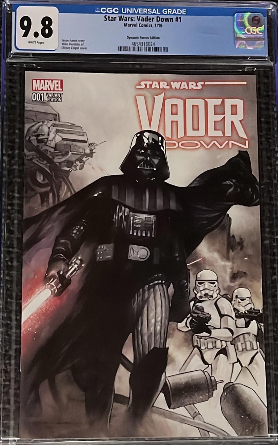 Star Wars Vader Down #1 Cover R DF Exclusive Olivier Coipel Variant Cover CGC Graded And Ungraded Copy