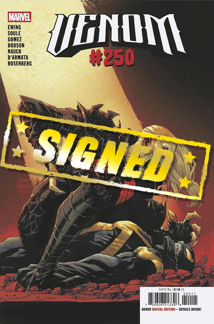 Venom Vol 5 #250 Cover N DF Signed By Terry Dodson & Rachel Dodson