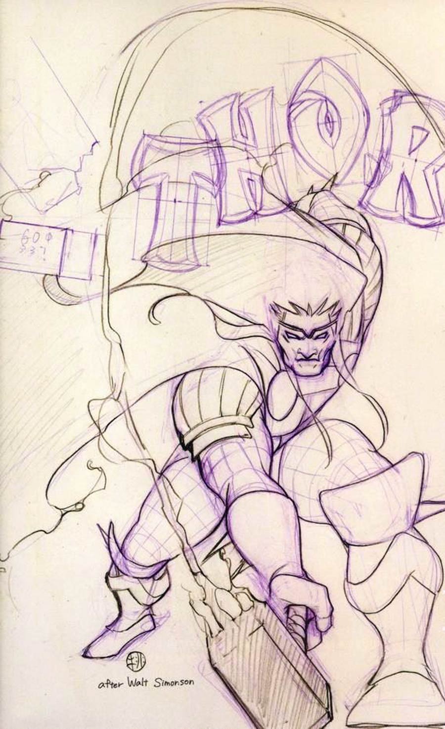 Thor Vol 6 #6 Cover L Frankies Comics and Golden Apple Comics Exclusive Sketch Cover 