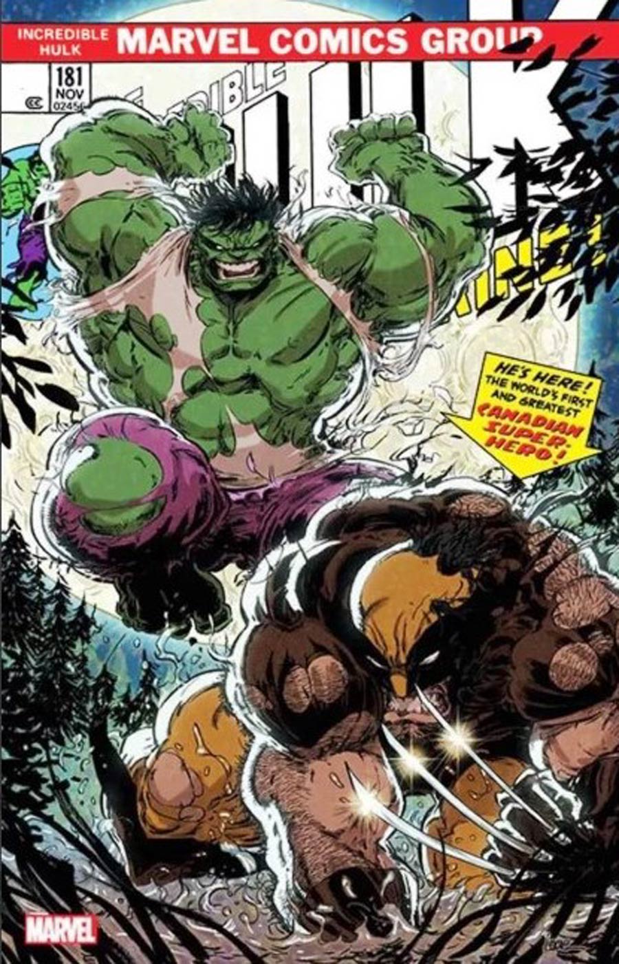 Incredible Hulk #181 Cover N Facsimile Edition Illuminati Comics Green Hulk Exclusive 