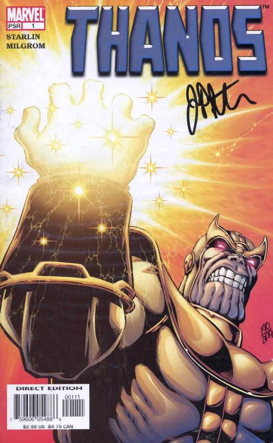 Thanos #1 Cover B DF Exclusive Signed by Jim Starlin (W/CoA)