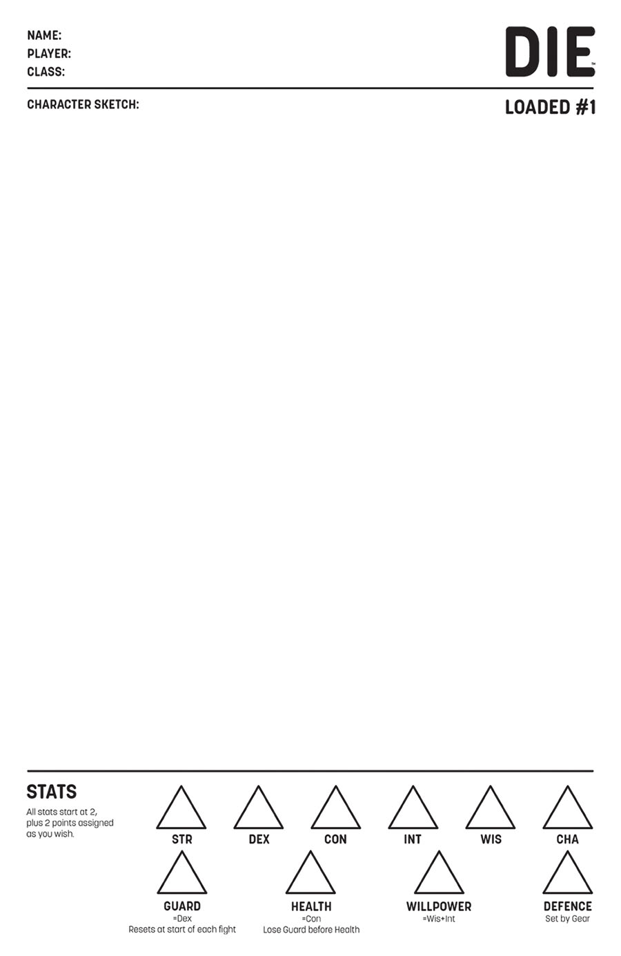 Die Loaded #1 Cover D Variant Blank Cover