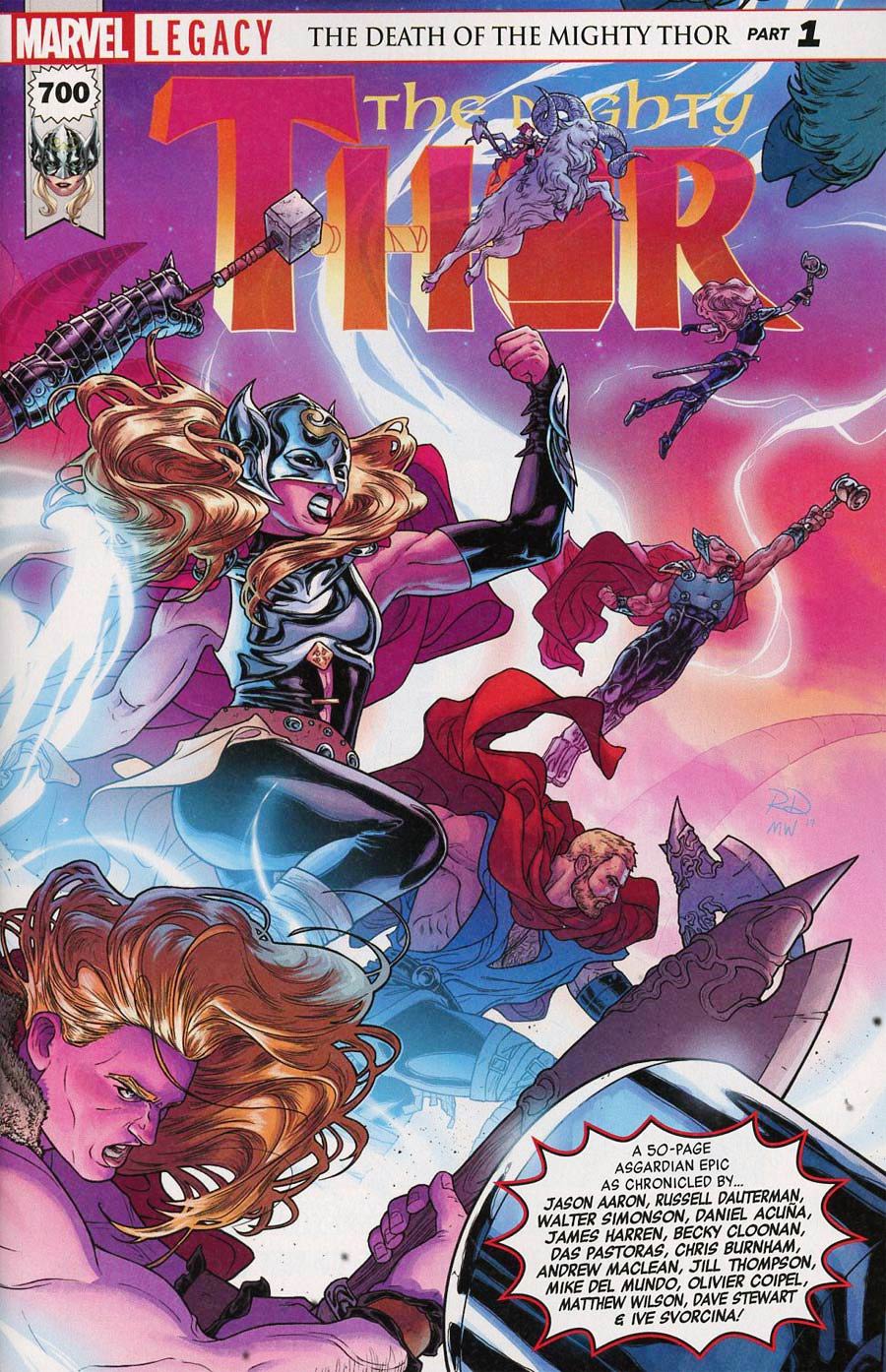Mighty Thor Vol 2 #700 Cover Q Signed by Jason Aaron (W/CoA)