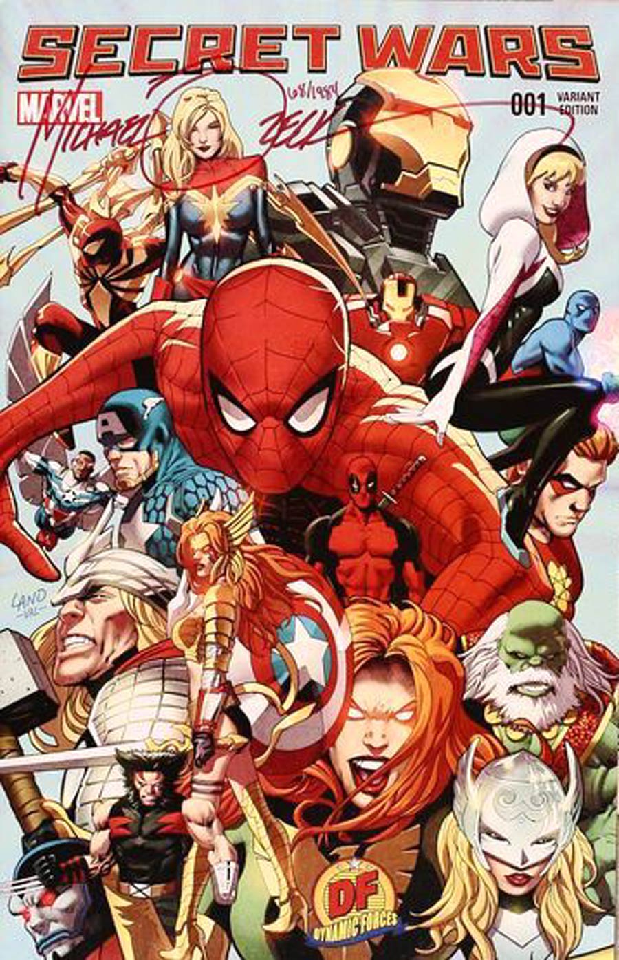 Secret Wars #1 Cover Z-Z DF Exclusice Cover Signed by Mike Zeck (W/CoA)