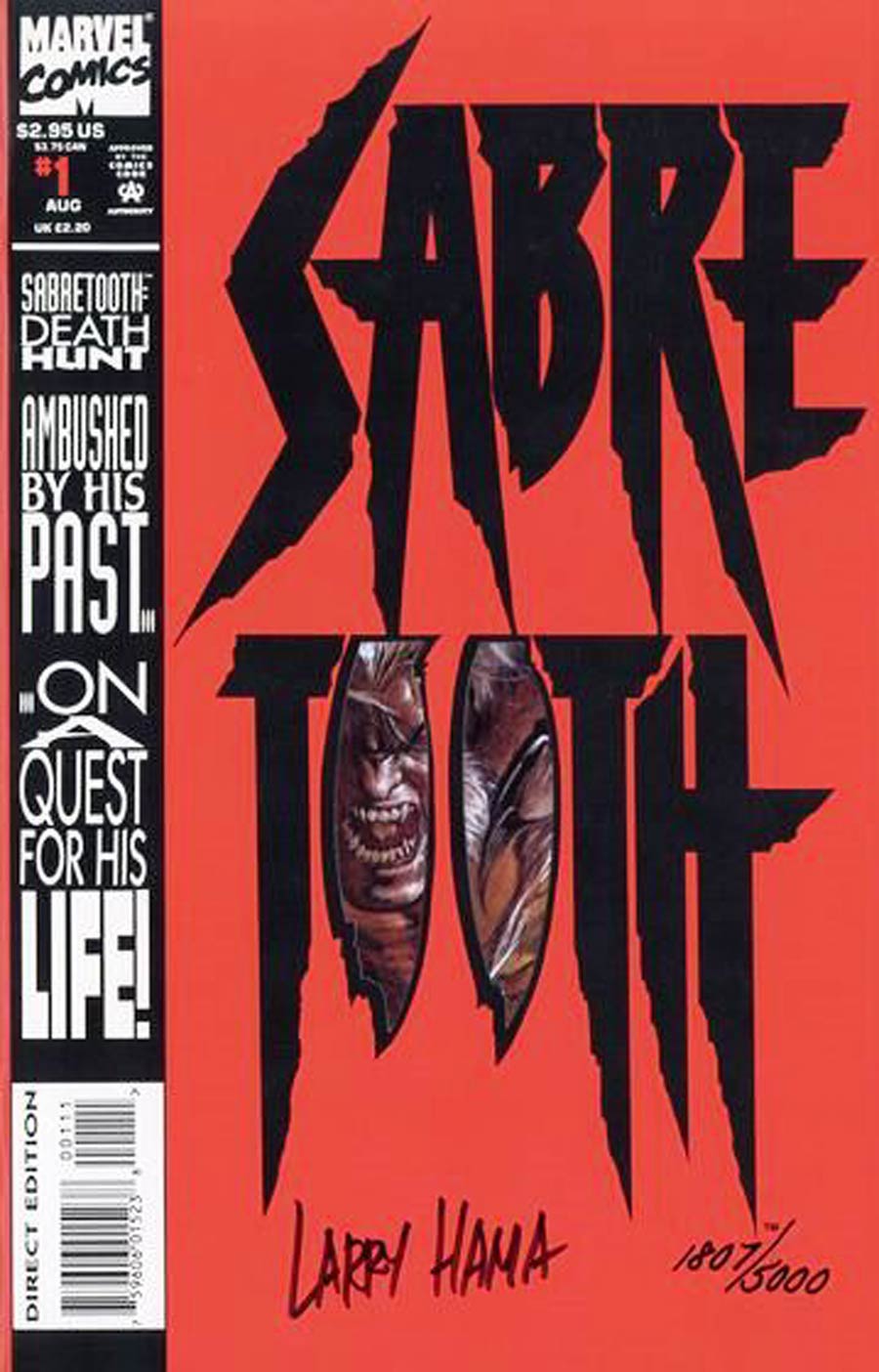 Sabretooth Vol 1 Death Hunt #1 Cover C Signed by Larry Hama (W/CoA)