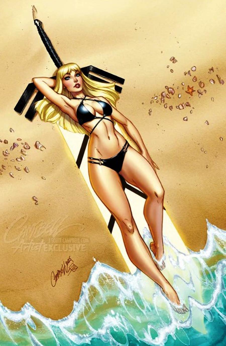 Marvel Swimsuit Special Friends Foes & Rivals #1 (One Shot) Cover Q J Scott Campbell Exclusive Magik Virgin Cover