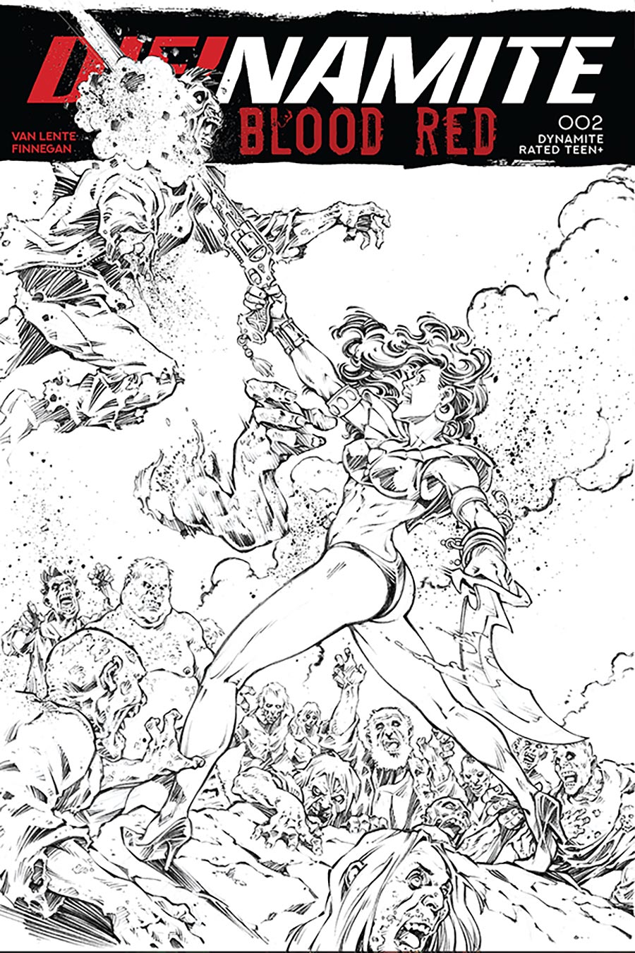 DieNamite Blood Red #2 Cover J Incentive Roberto Meli Line Art Cover