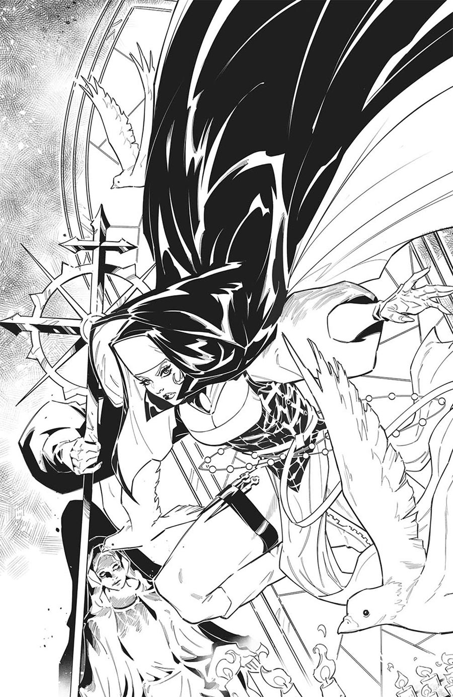 Marian Heretic #1 Cover Z-B 2nd Ptg Joe Jaro Inks Virgin Variant Cover