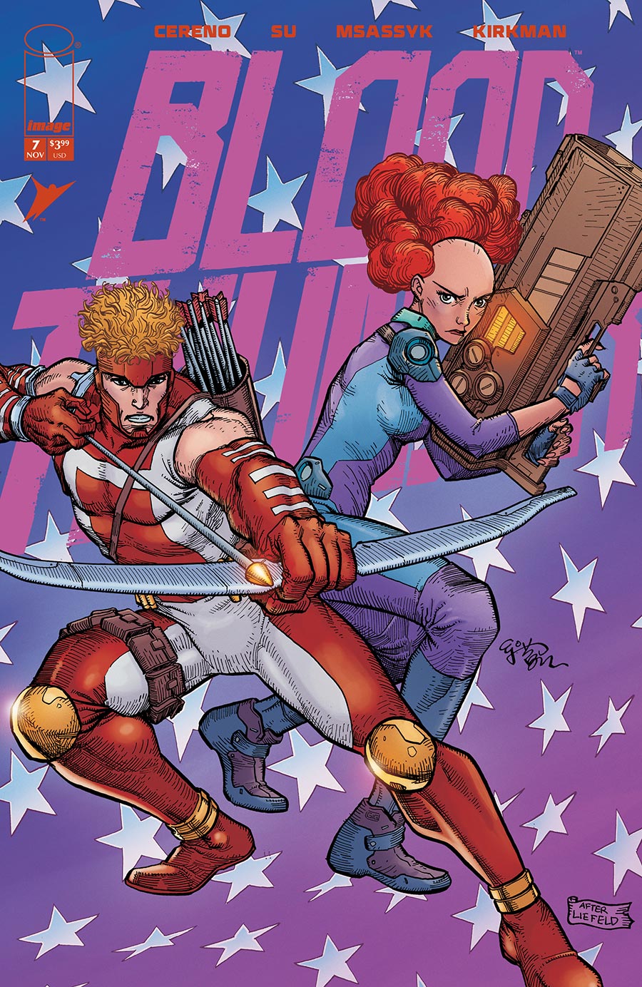 Blood & Thunder #7 Cover G Variant EJ Su Youngblood Team Up Cover