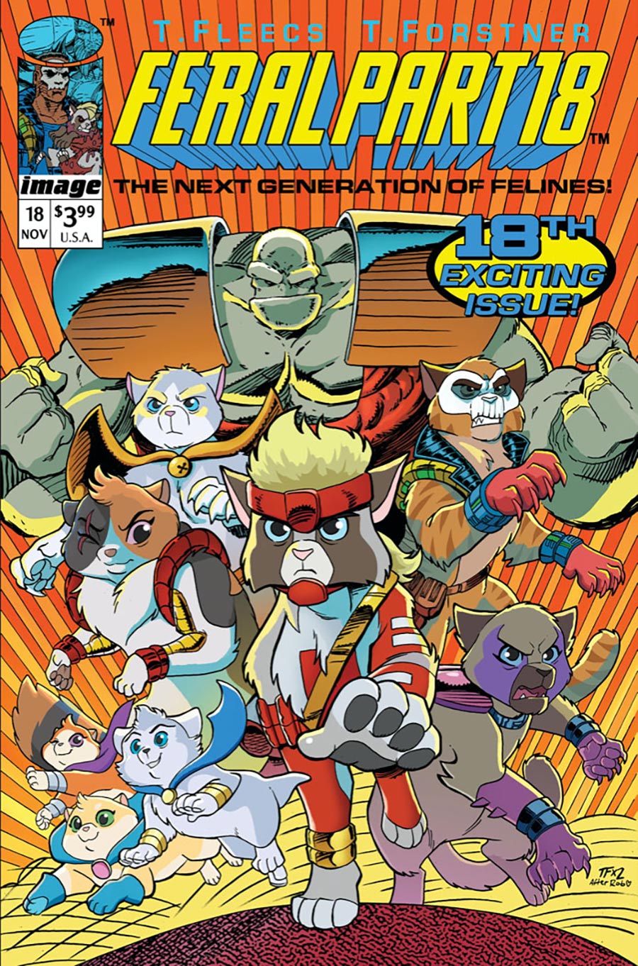 Feral #18 Cover D Variant Tony Fleecs & Trish Forstner Youngblood Team Up Cover