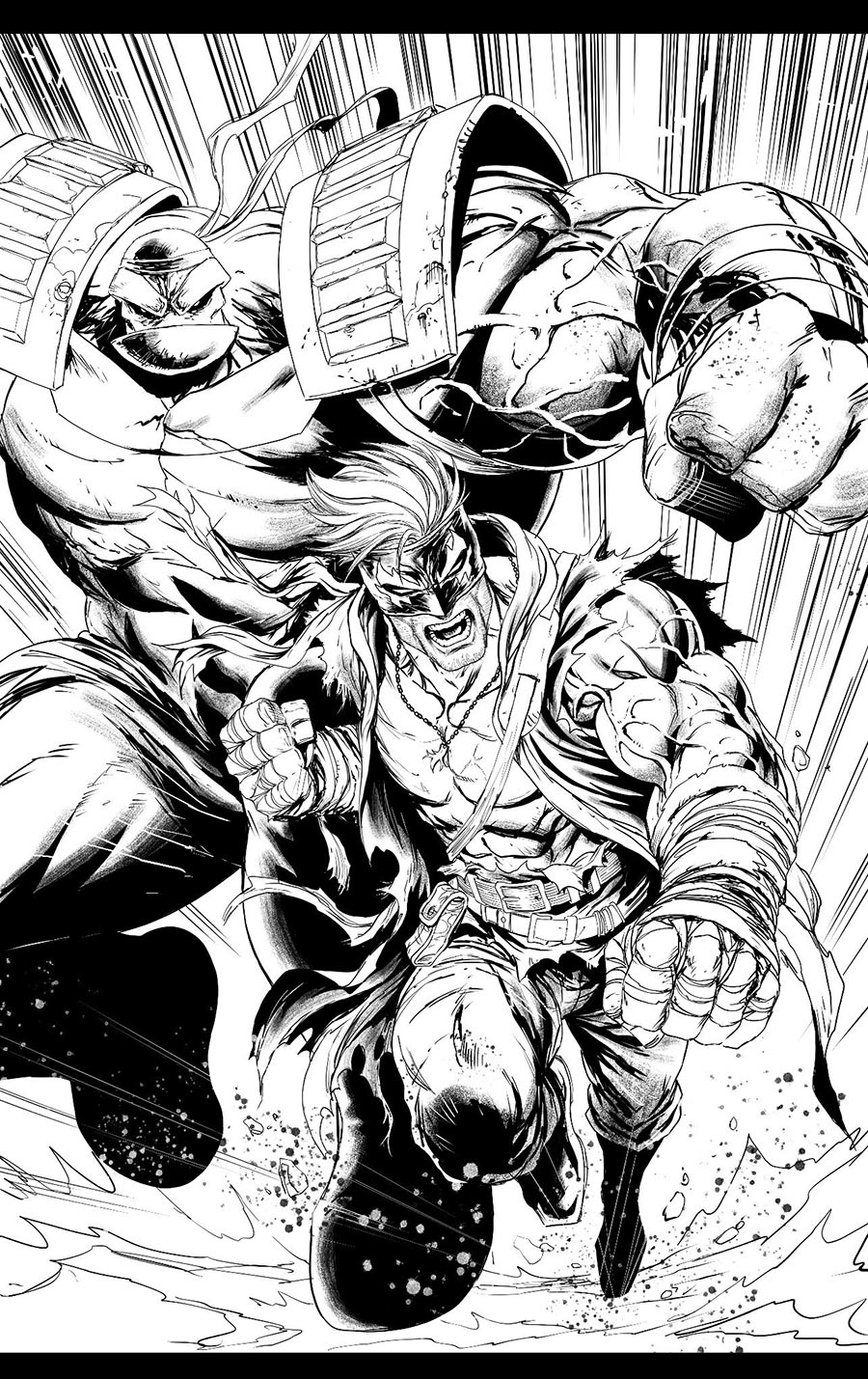 Final Boss #1 Cover J Variant Tyler Kirkham Youngblood Team Up Black & White Virgin Cover