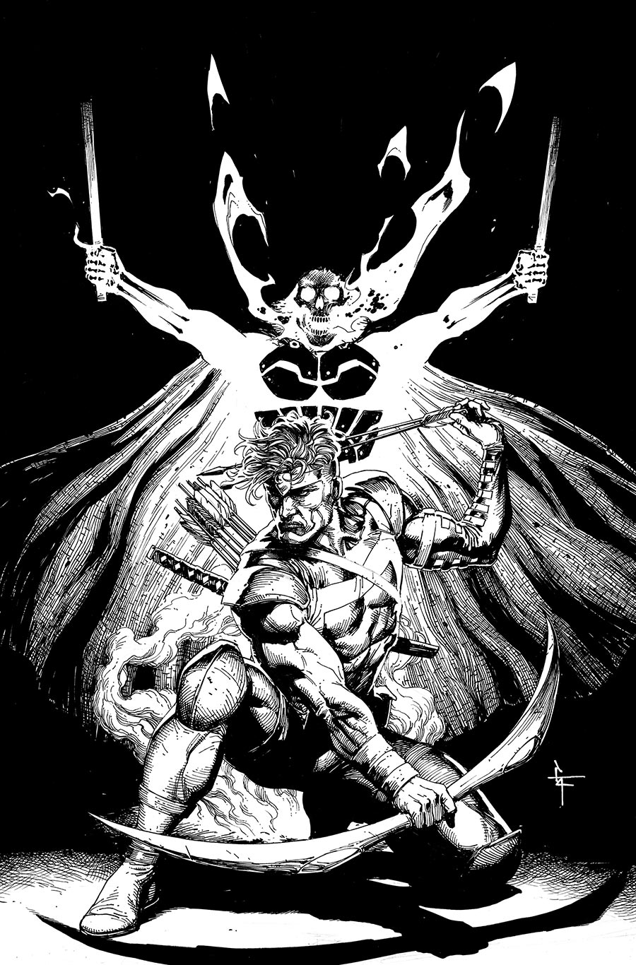 Geiger Vol 2 #18 Cover E Variant Gary Frank Youngblood Team Up Black & White Virgin Cover