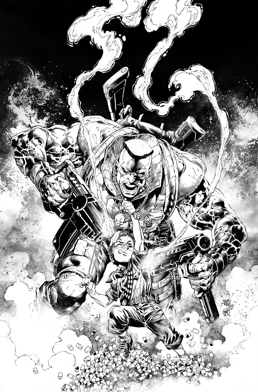 Hyde Street #10 Cover F Variant Ivan Reis Youngblood Team Up Black & White Virgin Cover