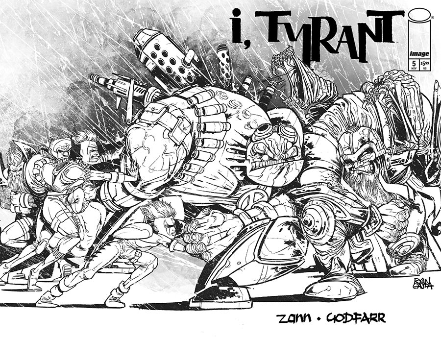 I Tyrant #5 Cover G Variant Ryan Gajda Youngblood Team Up Wraparound Black & White Virgin Cover
