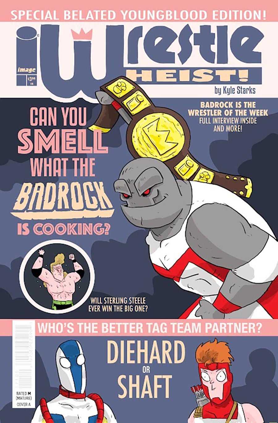 Wrestle Heist #1 Cover D Variant Kyle Starks Youngblood Team Up Cover