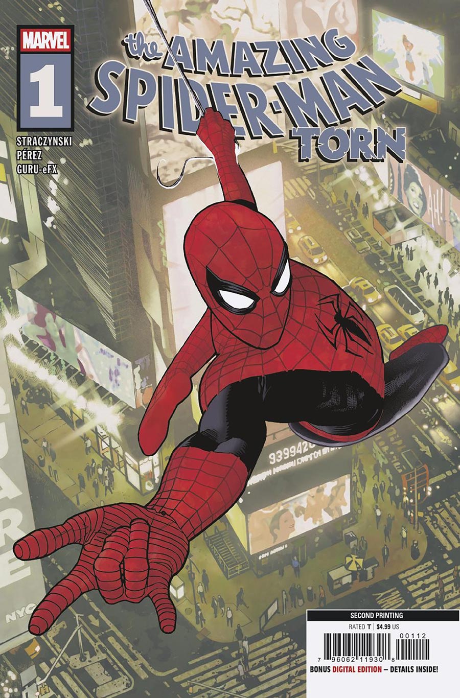 Amazing Spider-Man Torn #1 Cover K 2nd Ptg Adam Hughes Variant Cover