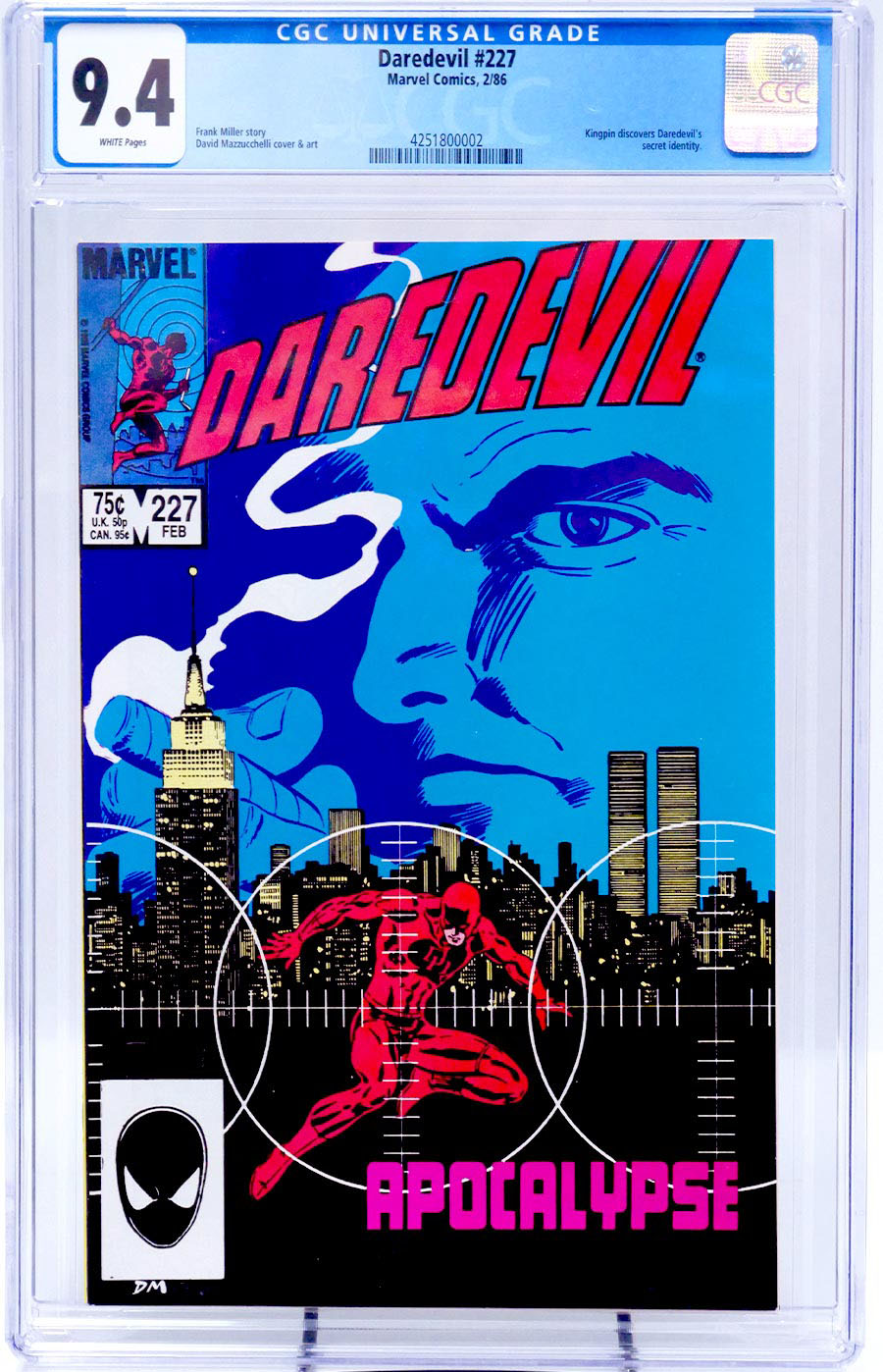 Daredevil #227 Cover B CGC 9.4