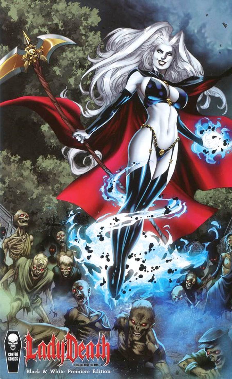 Lady Death Treacherous Infamy #1 Cover I Black & White Premiere Edition