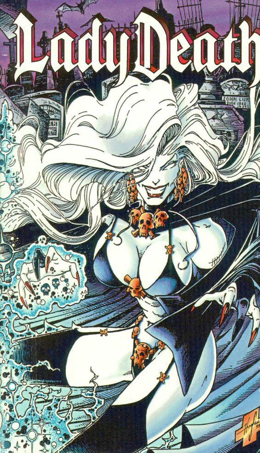 Lady Death Ashcan (1995) #1 Cover B Signed by Steven Hughes and Brian Pulido (W/CoA)