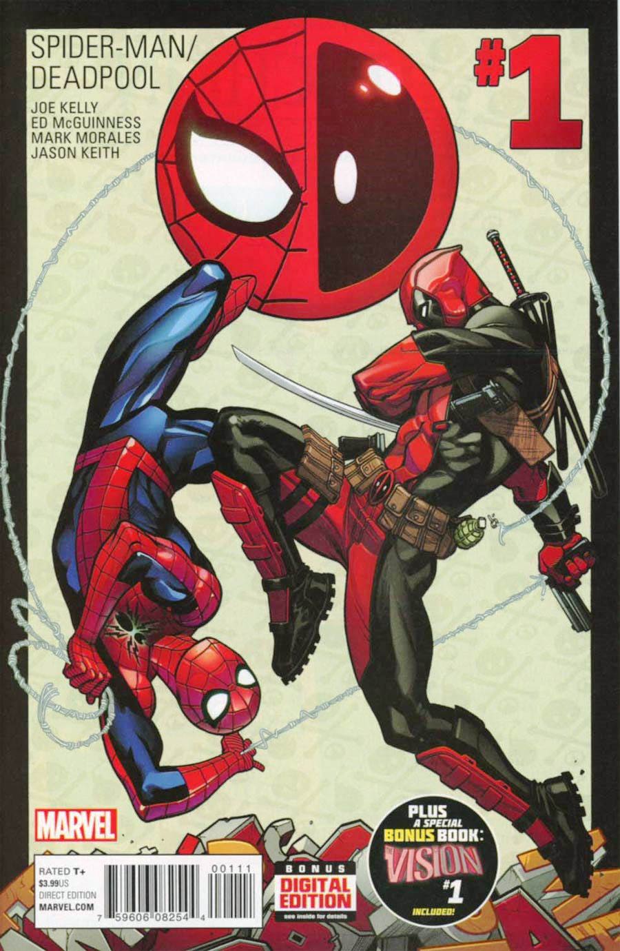 Spider-Man Deadpool #1 Cover V 1st Ptg Regular Ed Mcguinness Cover Signed by Ed McGuinness & Mark Morales (W/CoA)