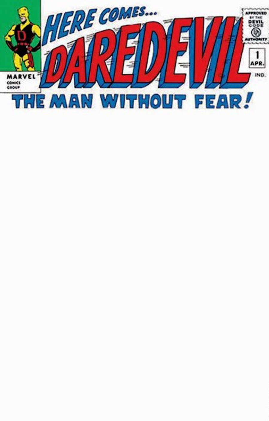 Daredevil #1 Cover J Facsimile Edition Regular Jack Kirby & Bill Everett Blank Cover