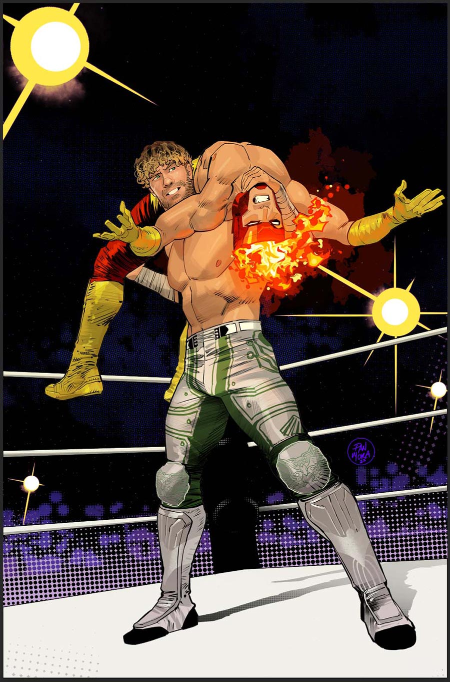 DC K.O. #3 Cover I Variant Dan Mora AEW Cameo Card Stock Cover (DC All In)