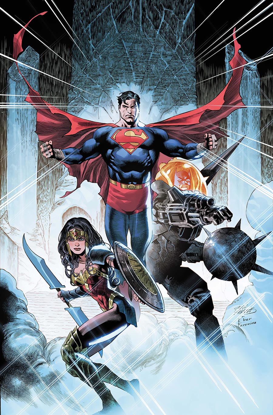 Justice League Unlimited #15 Cover C Variant Eddy Barrows & Eber Ferreira Card Stock Cover (DC All In)(DC K.O. Tie-In)