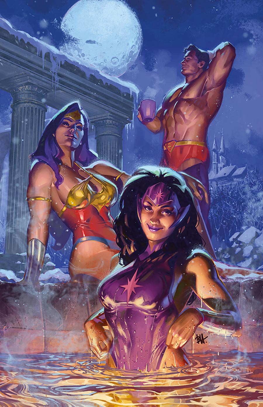 Justice League Unlimited #15 Cover F Variant Ben Harvey Sweater Weather Card Stock Cover (DC All In)(DC K.O. Tie-In)