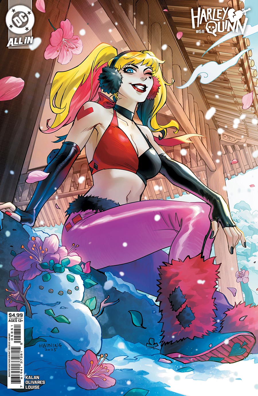 Harley Quinn Vol 4 #58 Cover E Variant Haining Sweater Weather Card Stock Cover (DC All In)