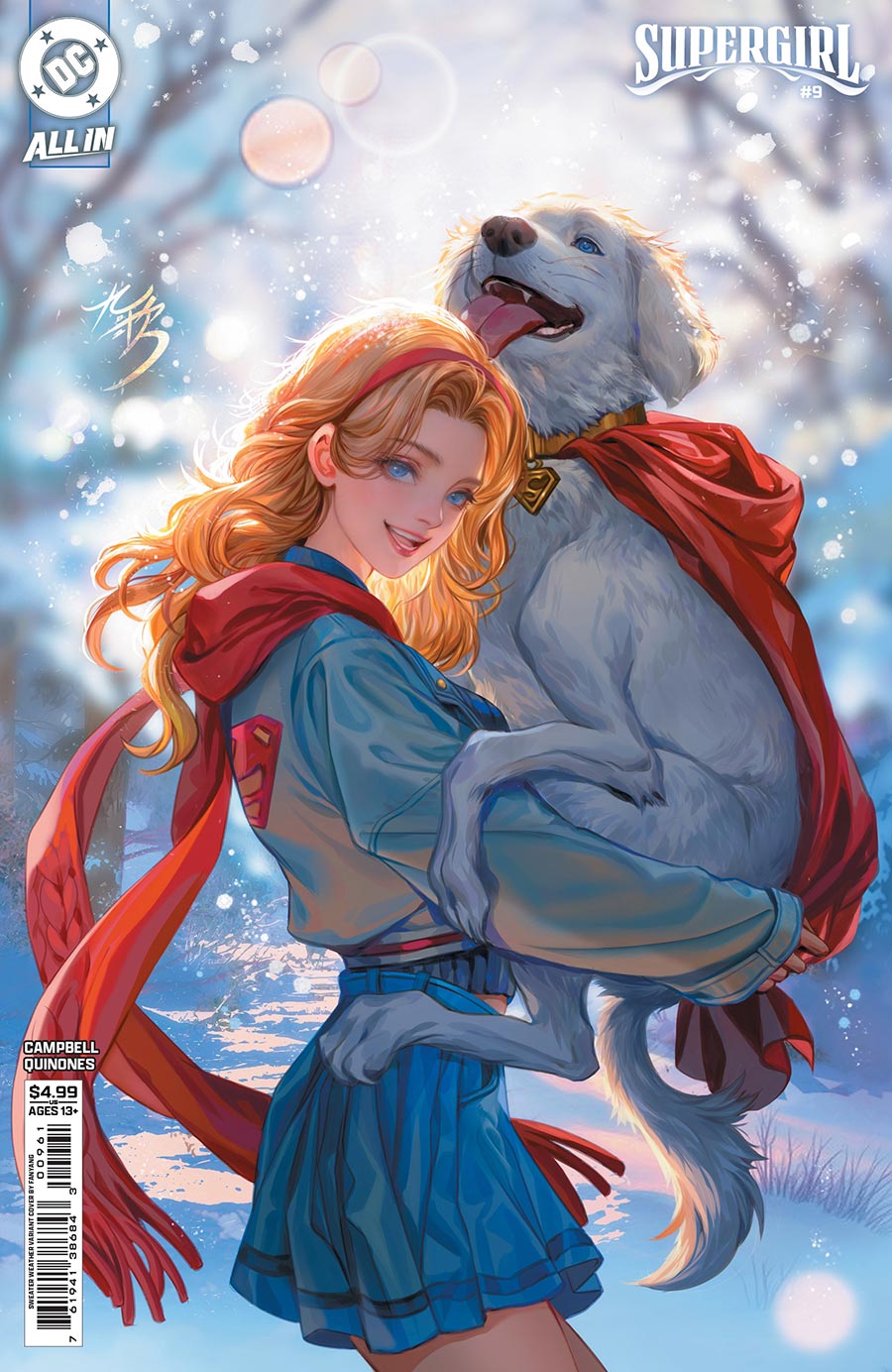 Supergirl Vol 8 #9 Cover E Variant Fan Yang Sweater Weather Card Stock Cover (DC All In)