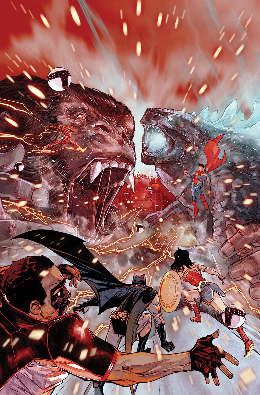Justice League vs Godzilla vs Kong 2 #7 Cover D Variant Carmine Di Giandomenico Card Stock Cover