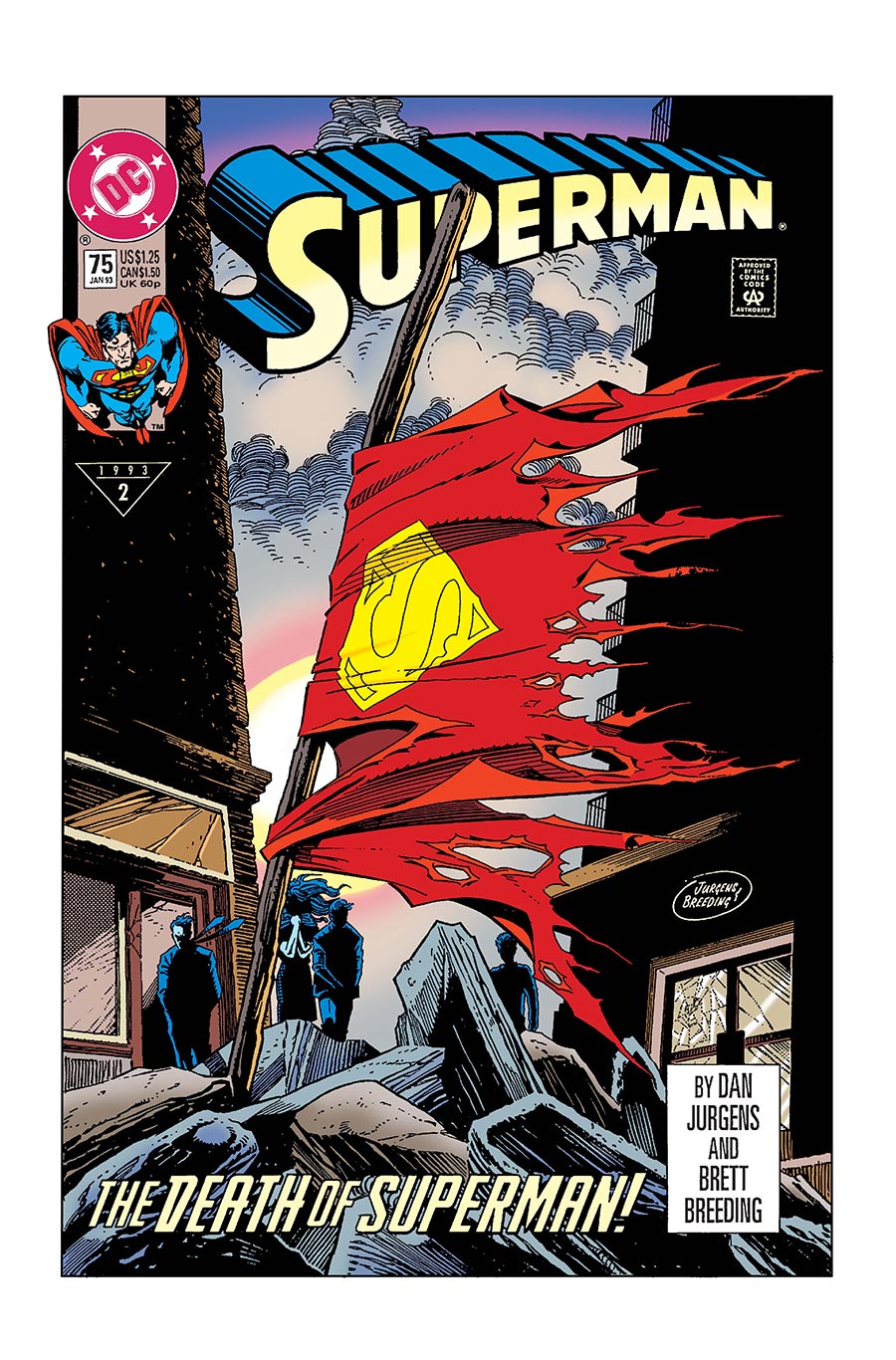 Superman Vol 2 #75 Facsimile Edition Cover B Variant Dan Jurgens Foil Cover