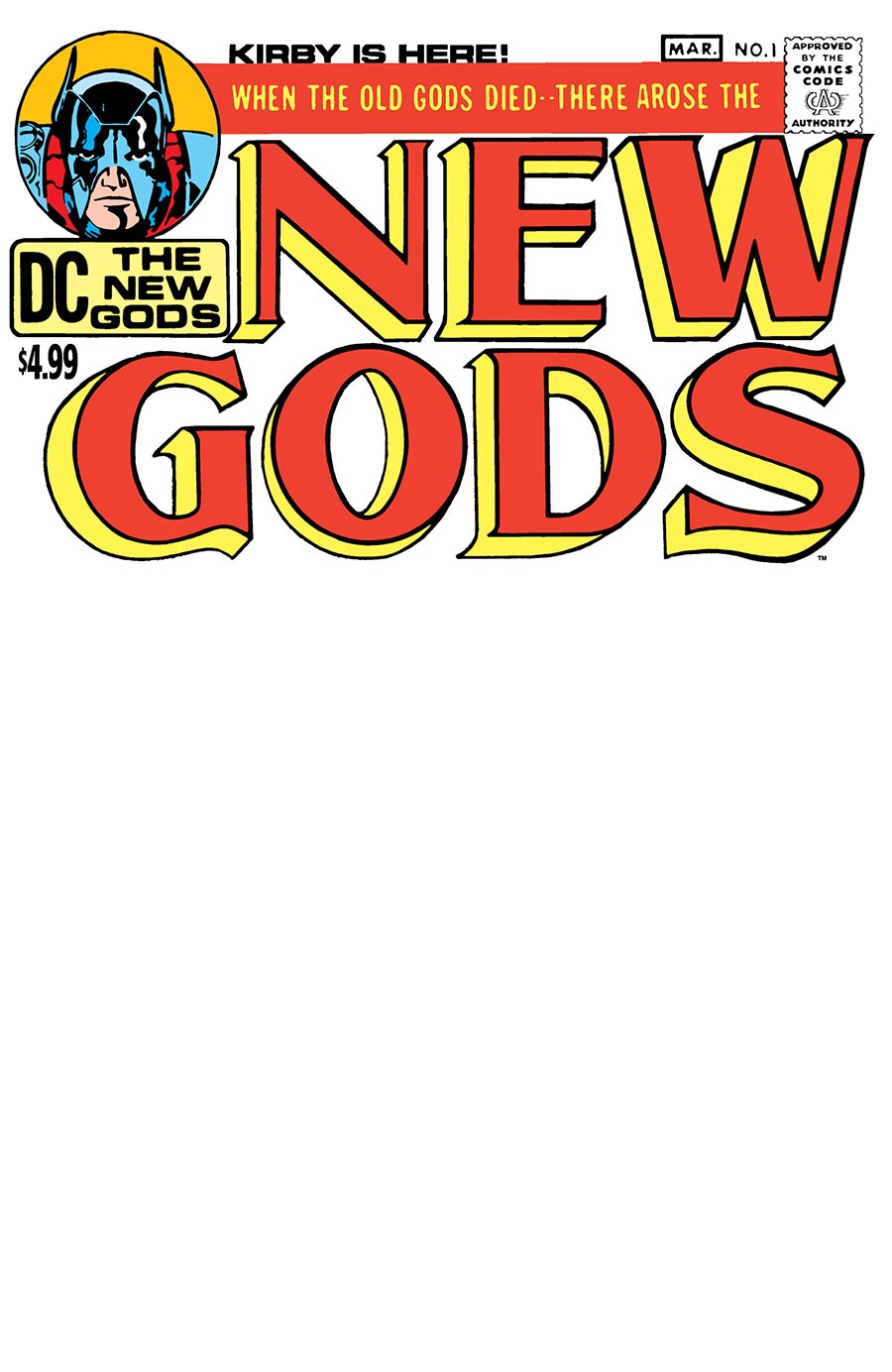 New Gods Vol 1 #1 Facsimile Edition Cover C Variant Blank Card Stock Cover