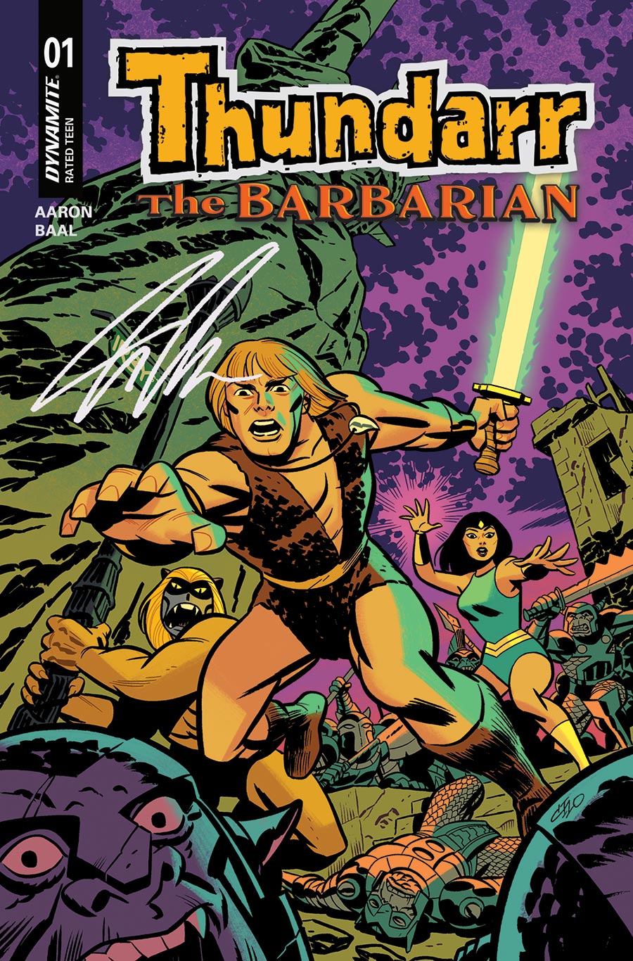 Thundarr The Barbarian #1 Cover S Incentive Michael Cho Cover Signed By Jason Aaron