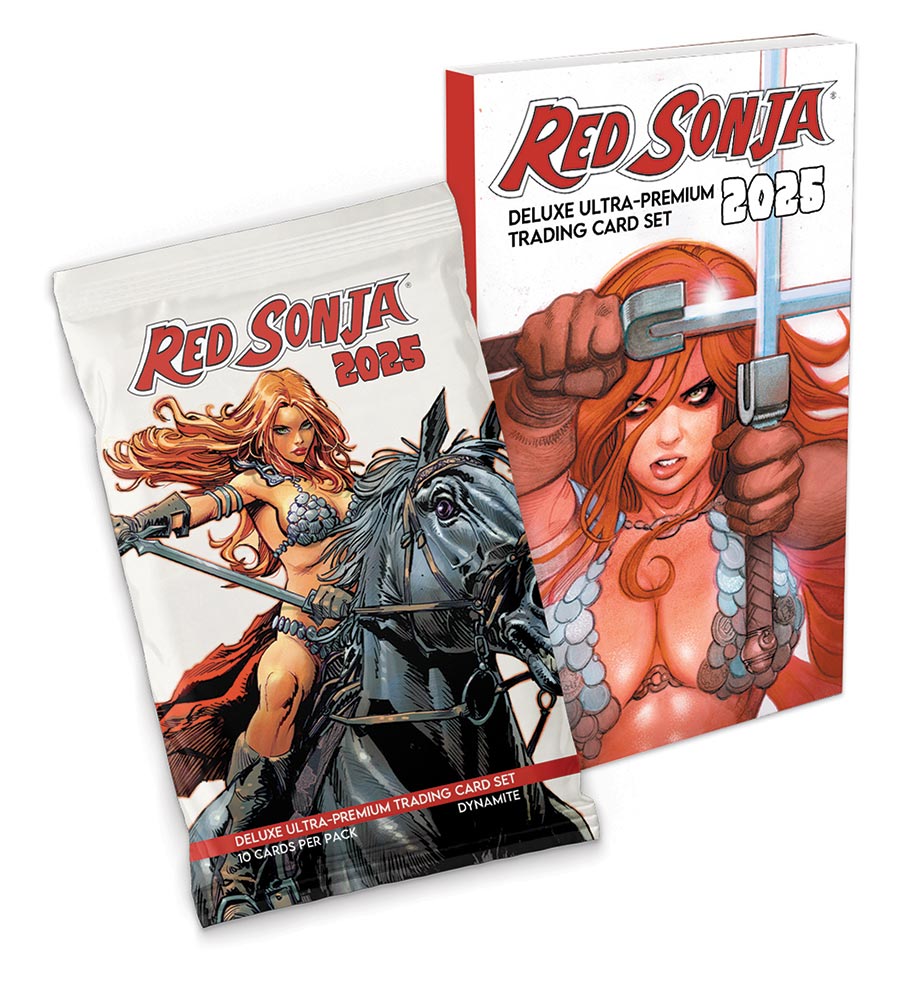 Red Sonja 2025 Deluxe Ultra-Premium Trading Card Set Mini-Box Foil-Pack