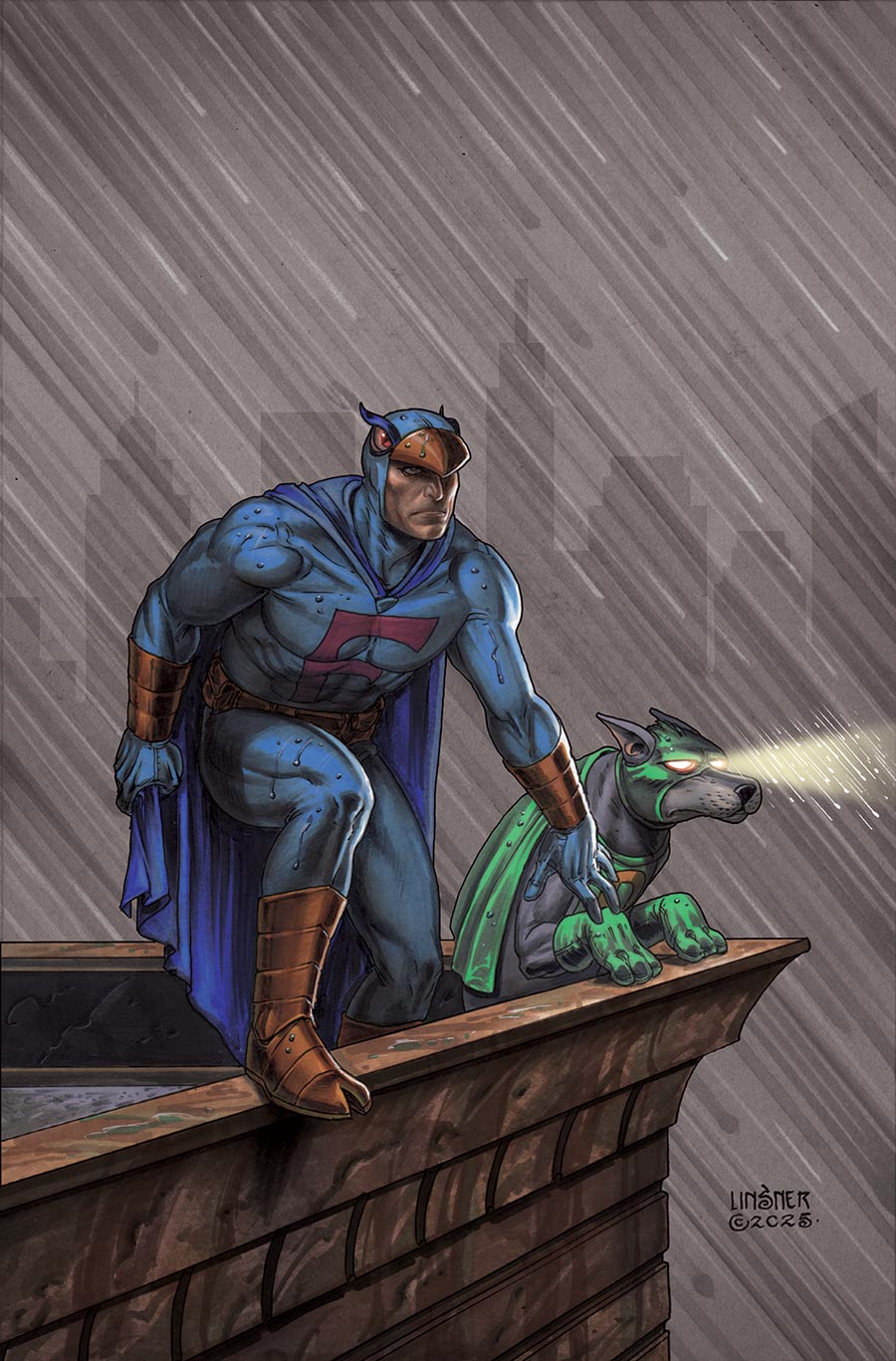 Blue Falcon And Dynomutt #5 Cover G Incentive Joseph Michael Linsner Virgin Cover