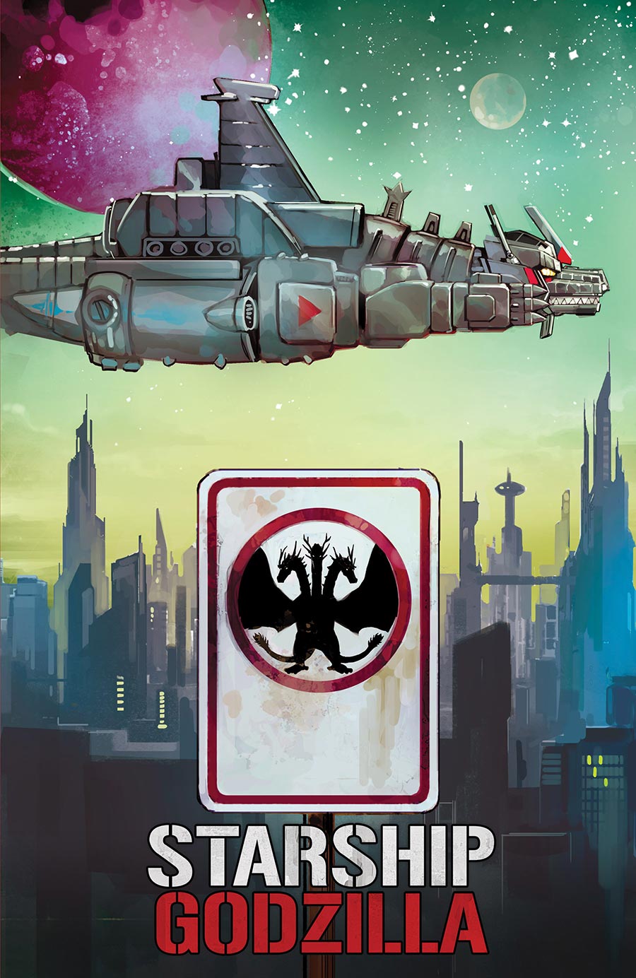 Starship Godzilla #4 Cover C Incentive Rod Reis Movie Homage Variant Cover (Kai-Sei Era)