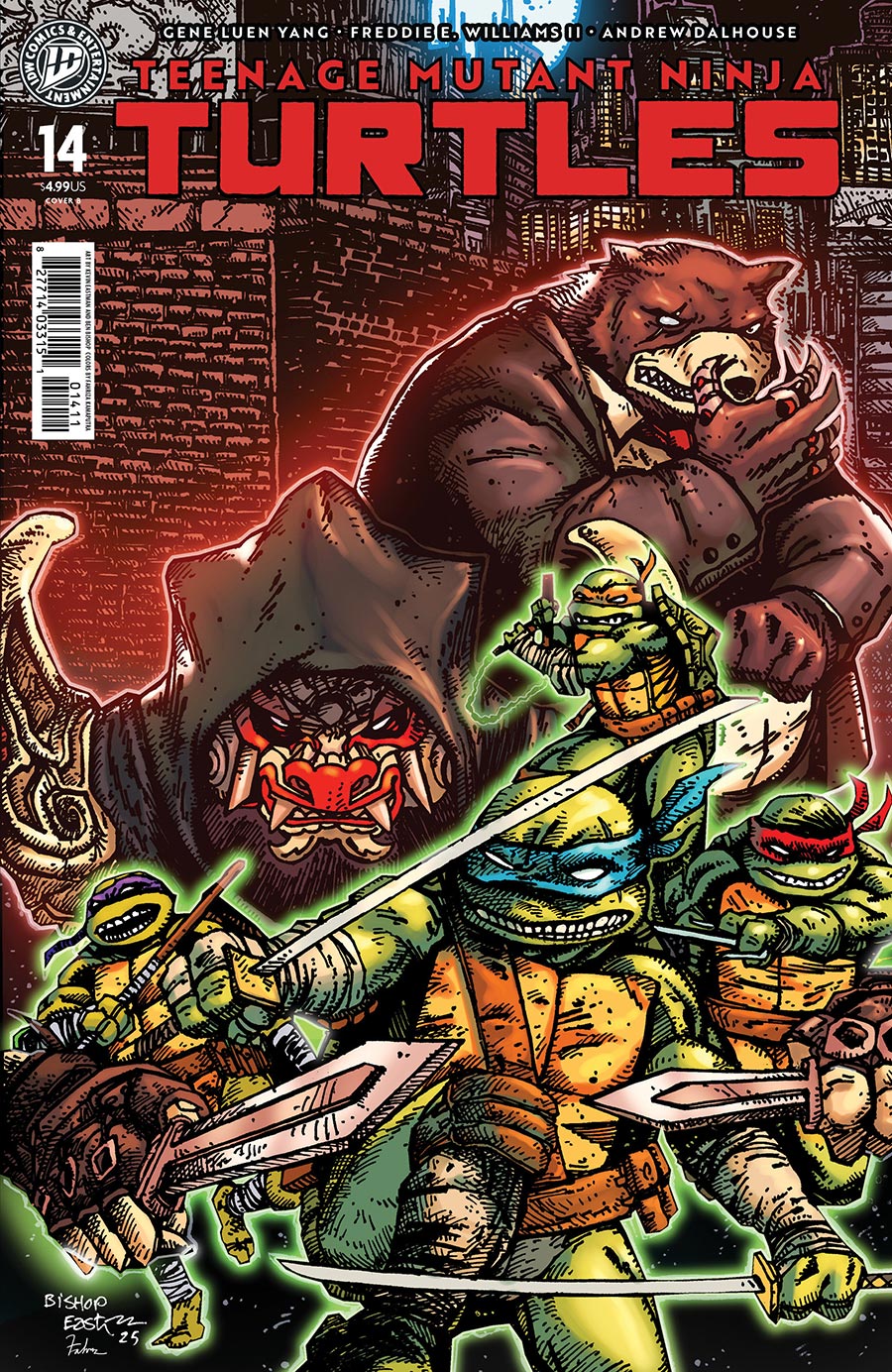 Teenage Mutant Ninja Turtles Vol 6 #14 Cover B Variant Kevin Eastman & Ben Bishop Cover