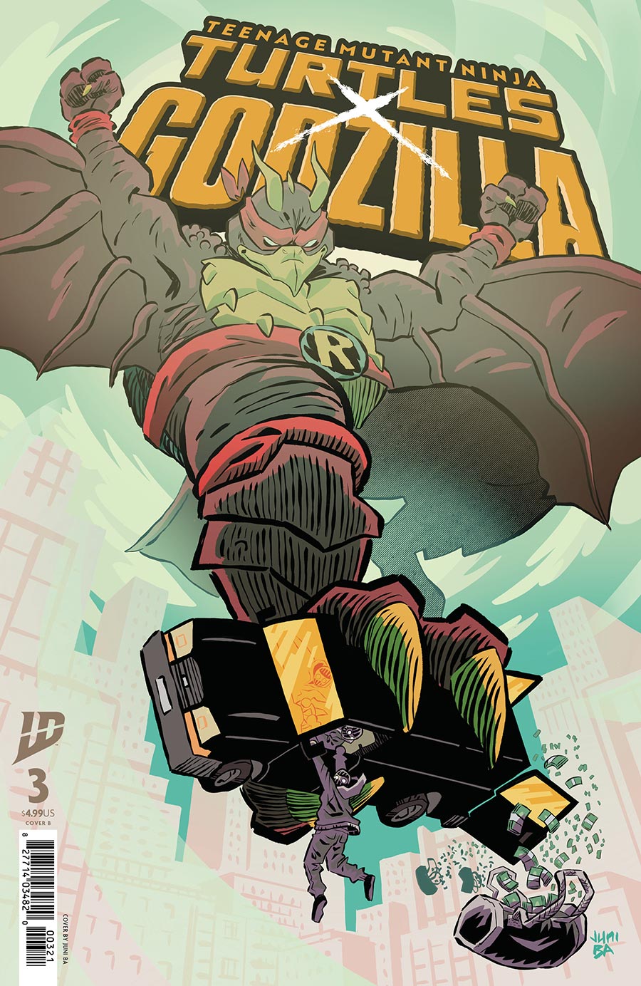 Teenage Mutant Ninja Turtles x Godzilla #3 Cover B Variant Juni Ba Cover