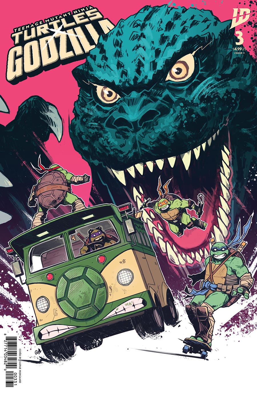 Teenage Mutant Ninja Turtles x Godzilla #3 Cover C Variant Caspar Wijngaard Cover