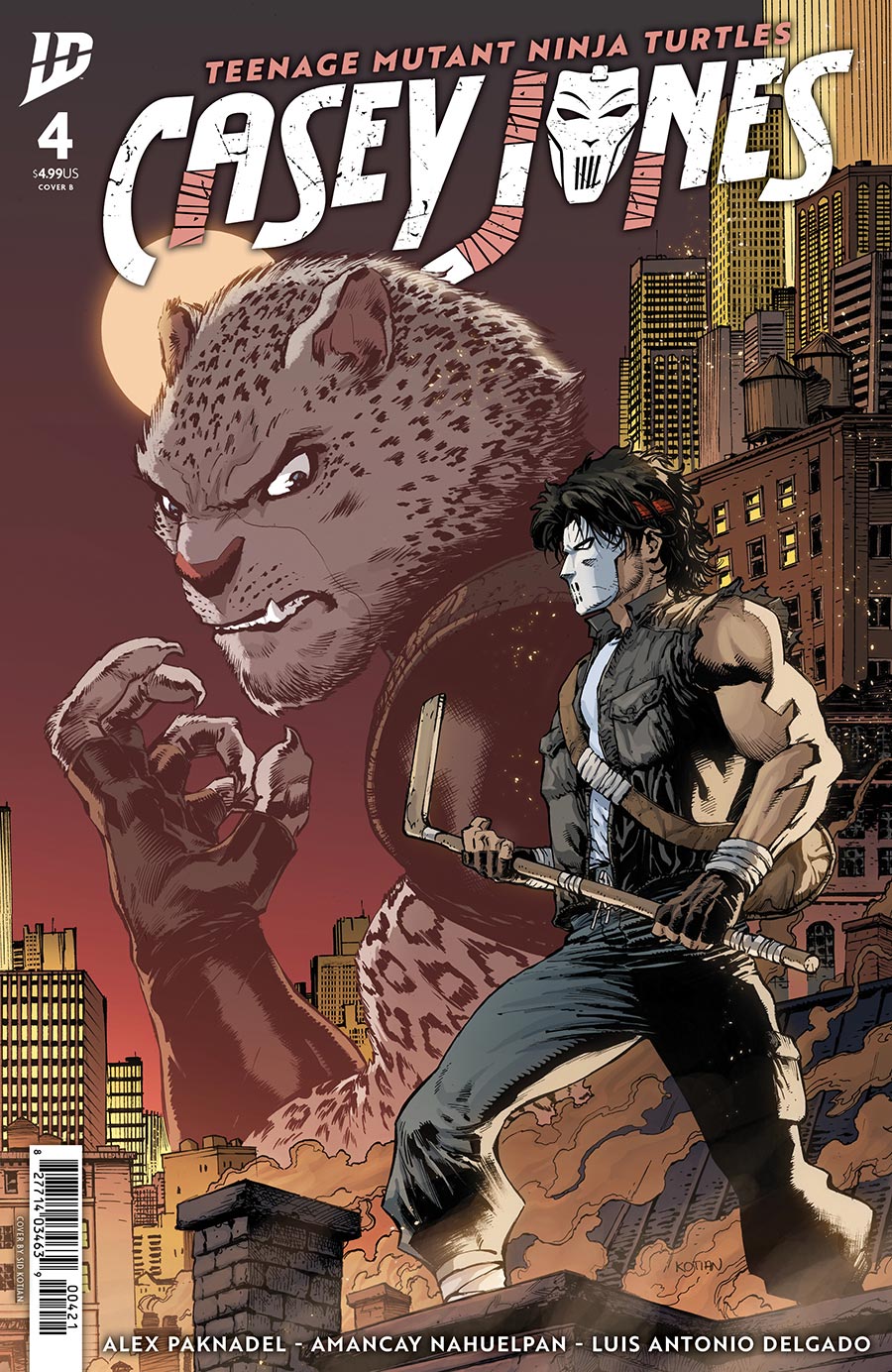 Teenage Mutant Ninja Turtles Casey Jones #4 Cover B Variant Sid Kotian Cover