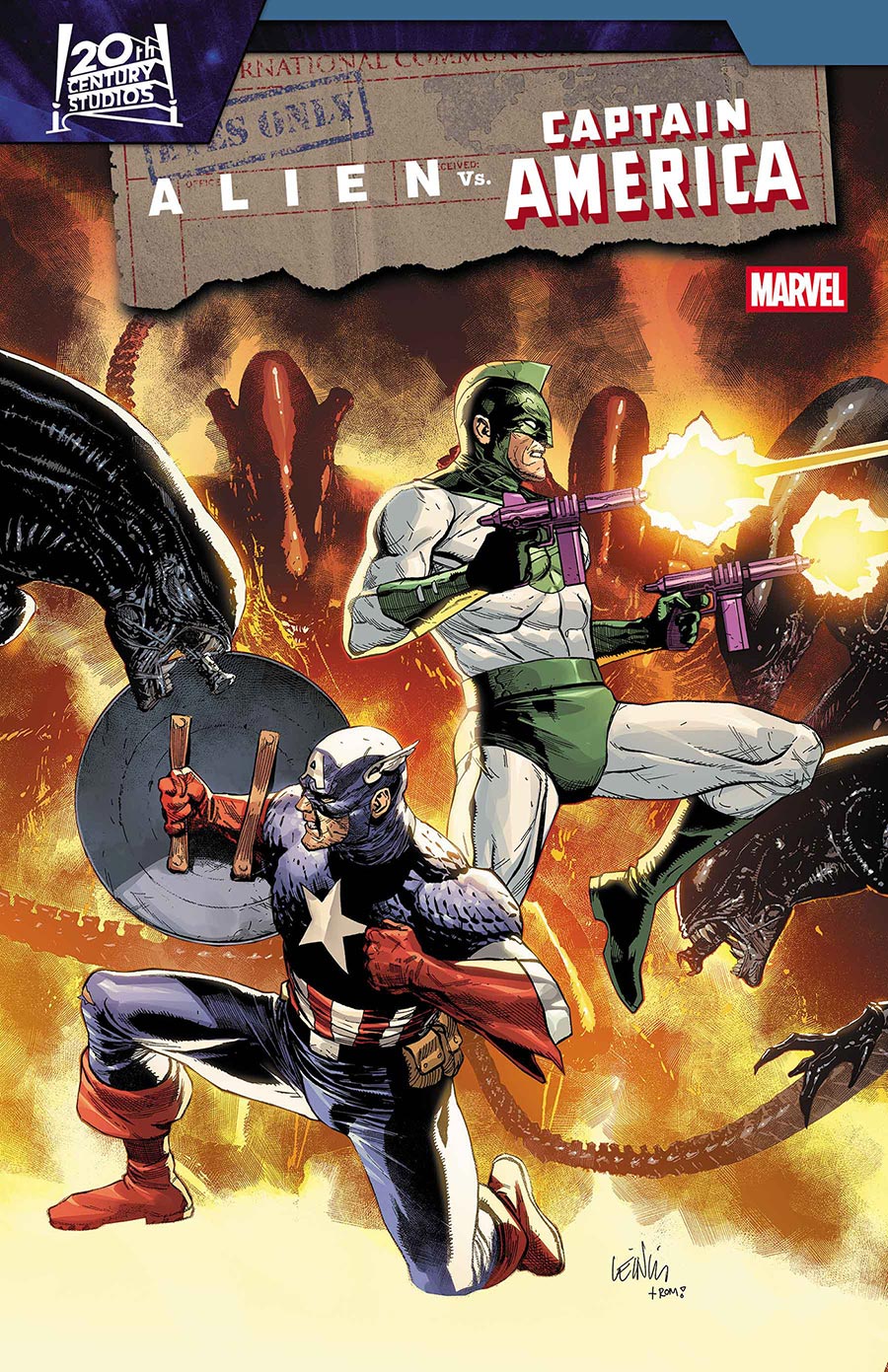 Alien vs Captain America #3 Cover A Regular Leinil Francis Yu Cover