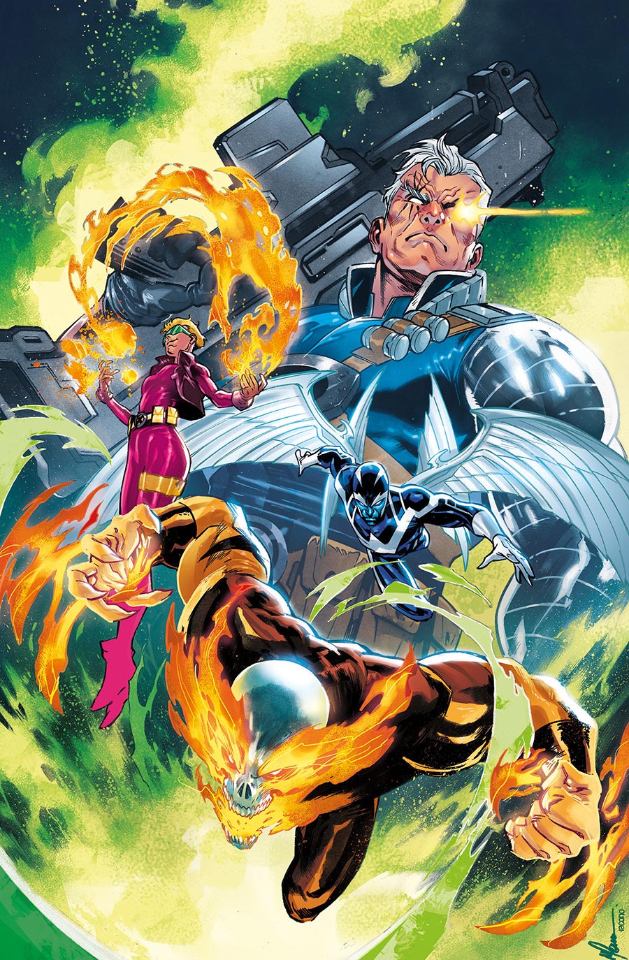 Inglorious X-Force #1 Cover I Incentive Francesco Manna Virgin Cover (Shadows Of Tomorrow Tie-In)