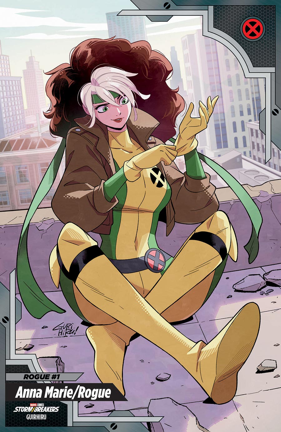 Rogue Vol 4 #1 Cover B Variant Gurihiru X-Men Trading Card Cover (Shadows Of Tomorrow Tie-In)